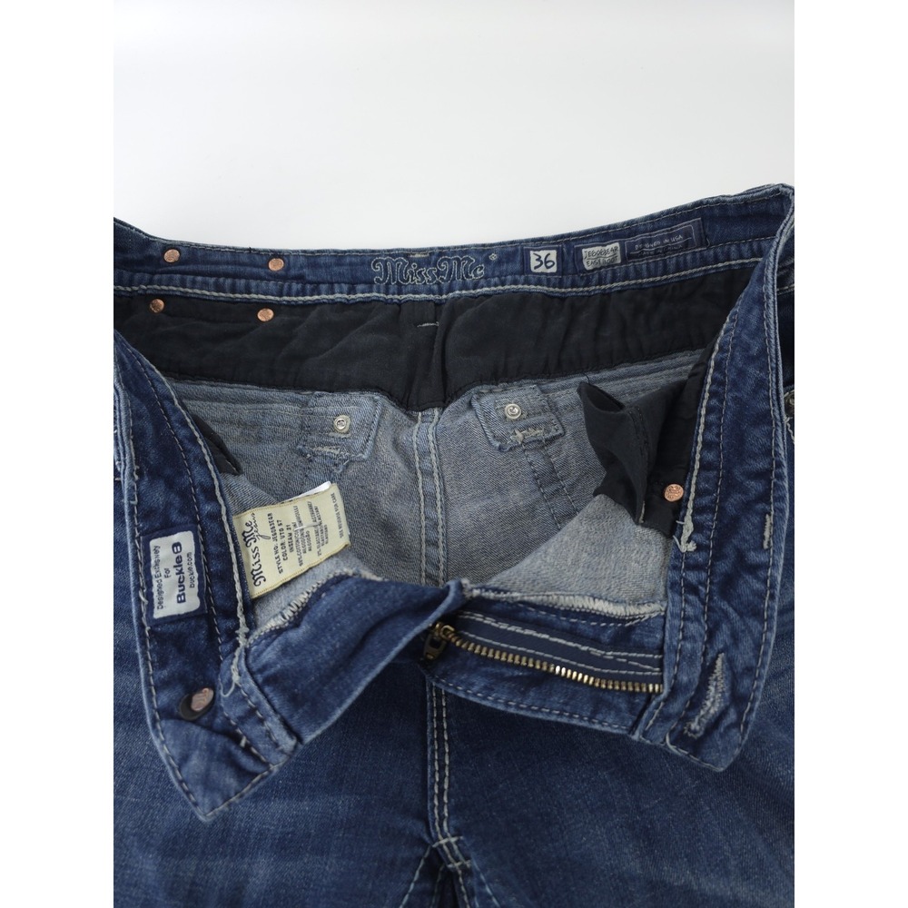 Miss Me Jeans Women's Easy Bootcut Size 36X30 JE6063E4R Embroidered Bedazzled - Picture 4 of 10